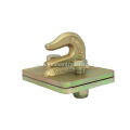 zinc plated forged steel welding grab hook with mounting plate